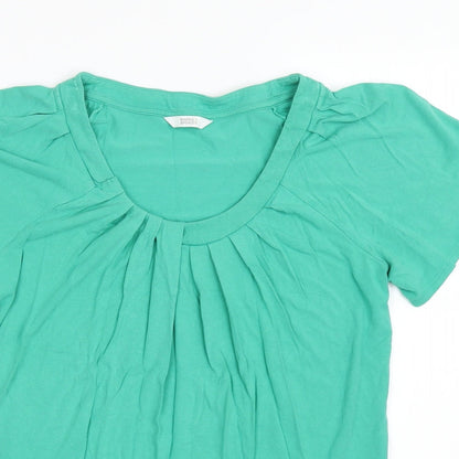 Womens UK Size 8 Marks and Spencer Green Basic T-Shirt