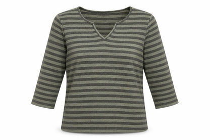Dorothy Perkins Womens Green Striped Knit Pullover Jumper Size 14