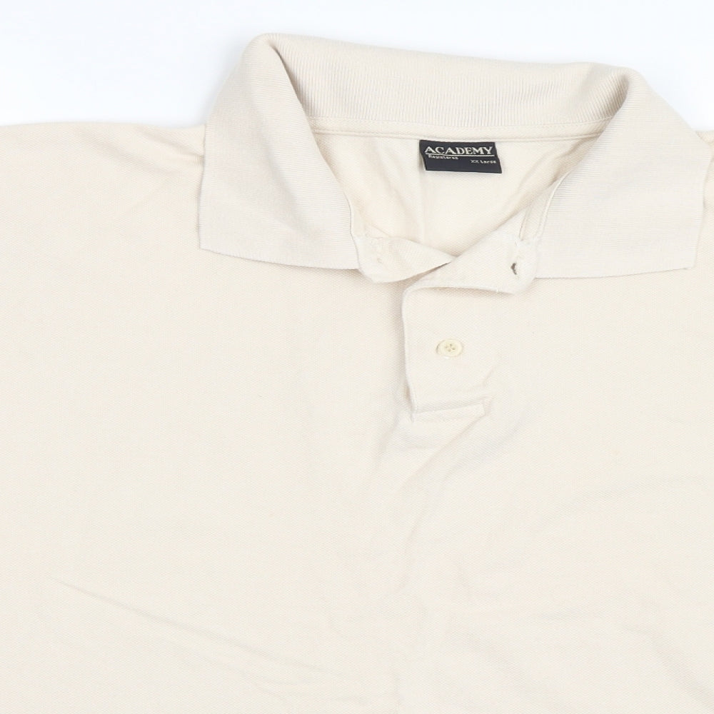 Academy Mens Ivory    Polo Size 2XL