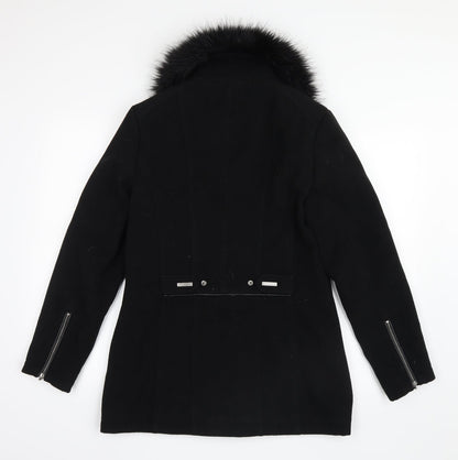 Klass Womens Black   Pea Coat Coat Size 10