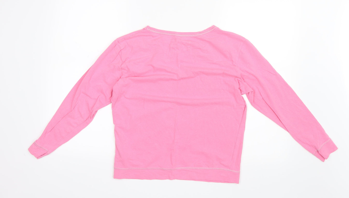 F&F Womens Pink Geometric  Top Pyjama Top Size 8