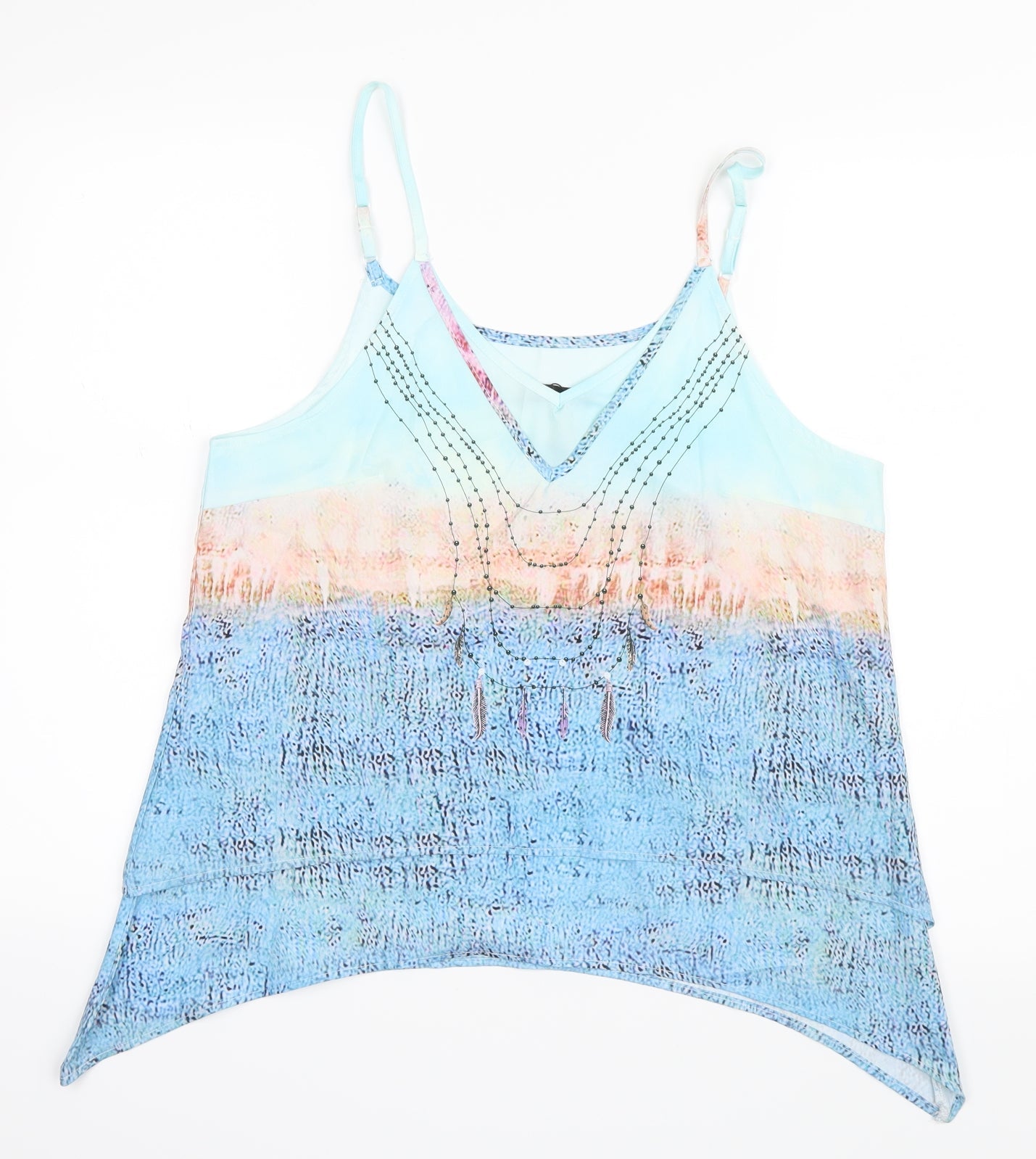 Womens UK Size 6 Sheilay Blue Camisole Tank