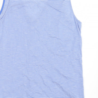 Womens UK Size 12 M&Co Blue Basic Button-Up