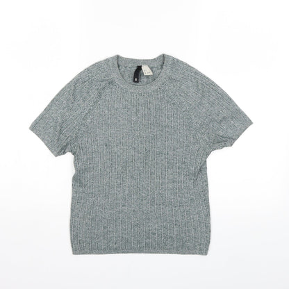 H&M Womens Grey  Knit Pullover Jumper Size S