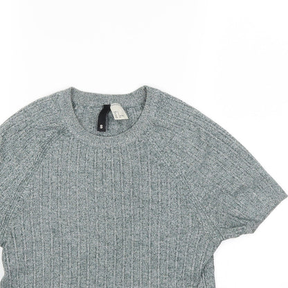 H&M Womens Grey  Knit Pullover Jumper Size S