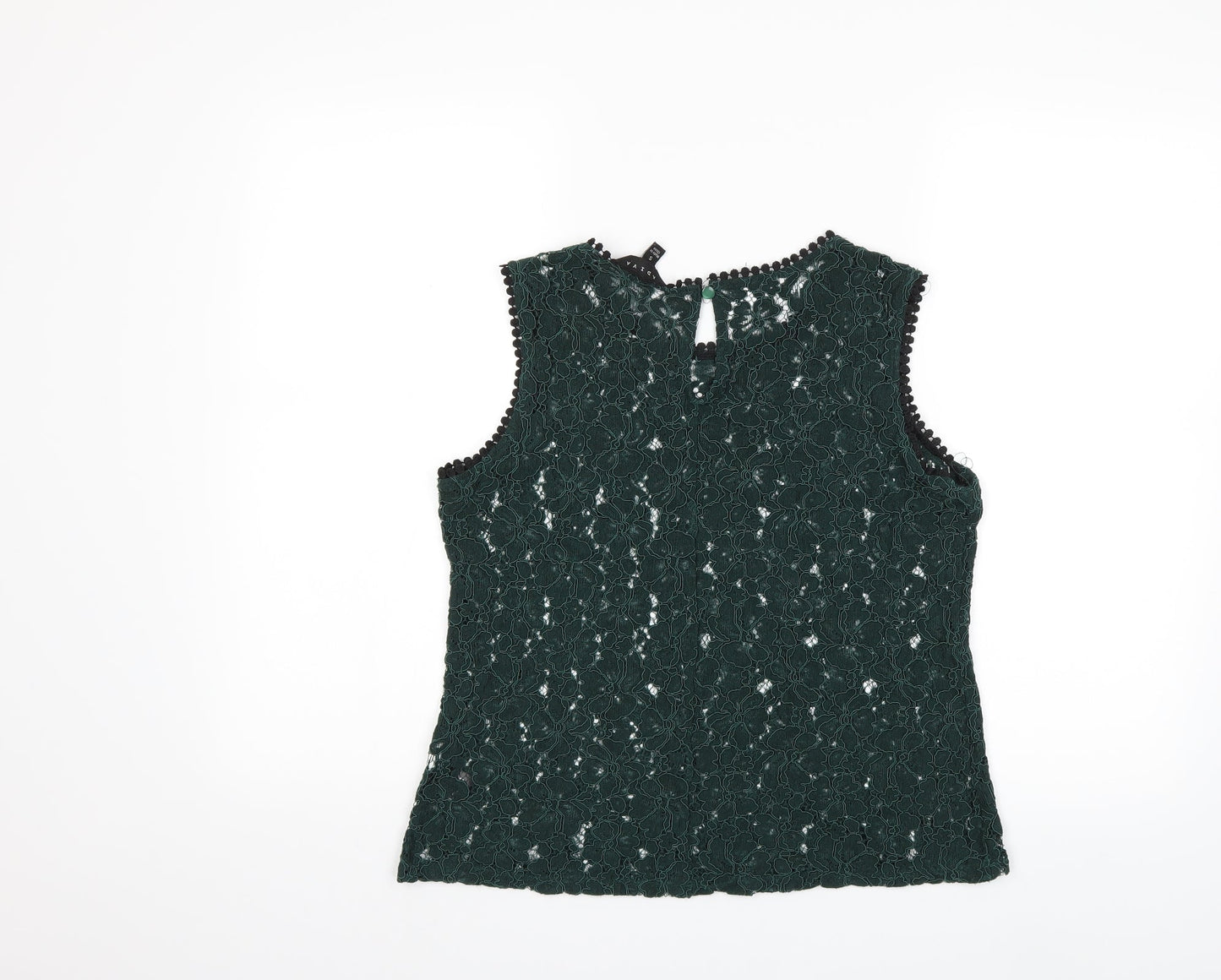 Womens UK Size S Adiva Green Basic Blouse