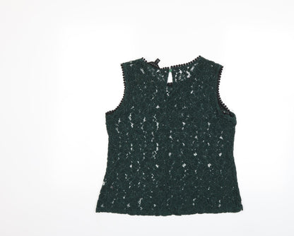 Womens UK Size S Adiva Green Basic Blouse
