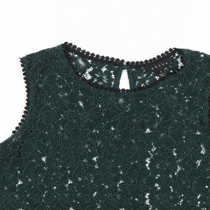 Womens UK Size S Adiva Green Basic Blouse