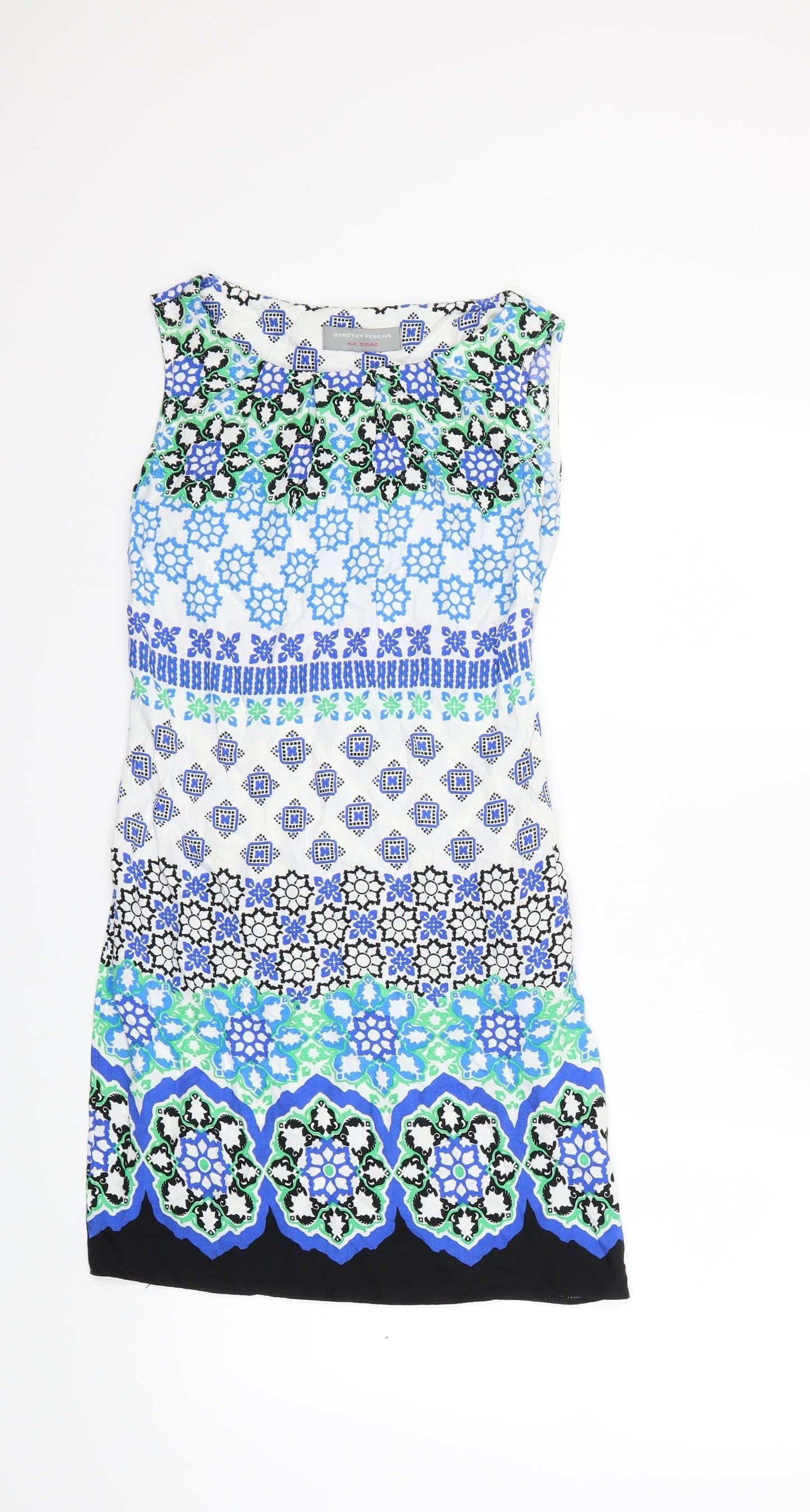 Dorothy Perkins Womens White Floral  Shift  Size 4