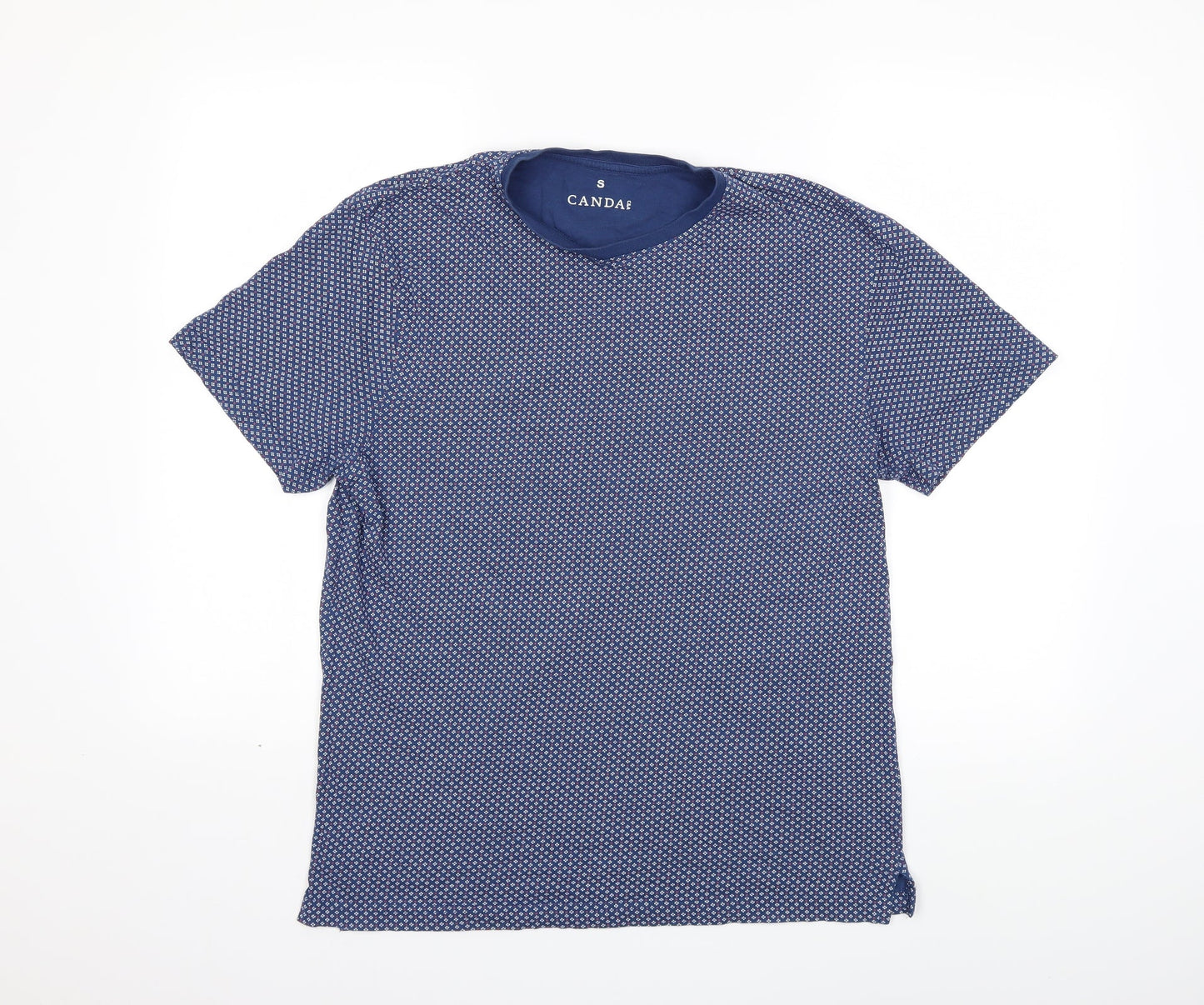 canda Mens Blue Geometric   T-Shirt Size S