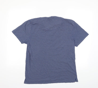 canda Mens Blue Geometric   T-Shirt Size S