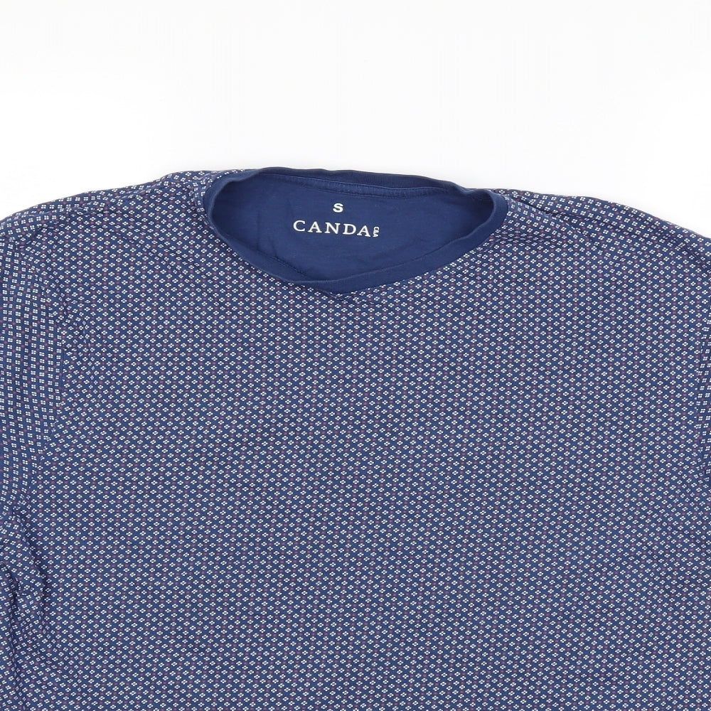 canda Mens Blue Geometric   T-Shirt Size S