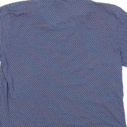 canda Mens Blue Geometric   T-Shirt Size S