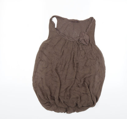 Womens UK Size M Phase Eight Brown Basic Blouse
