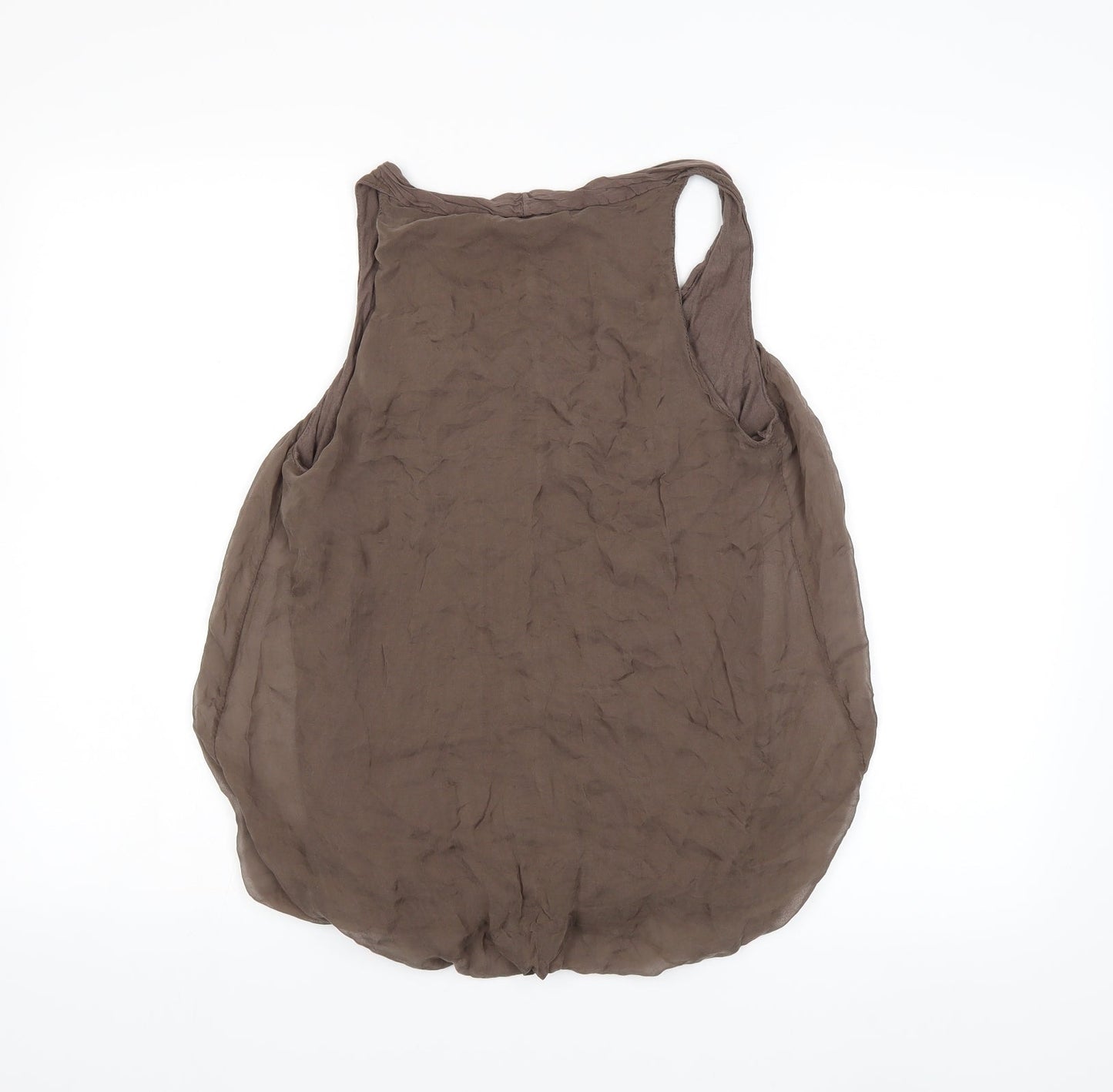 Womens UK Size M Phase Eight Brown Basic Blouse