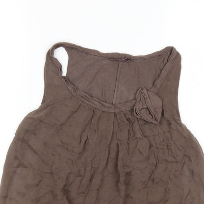 Womens UK Size M Phase Eight Brown Basic Blouse