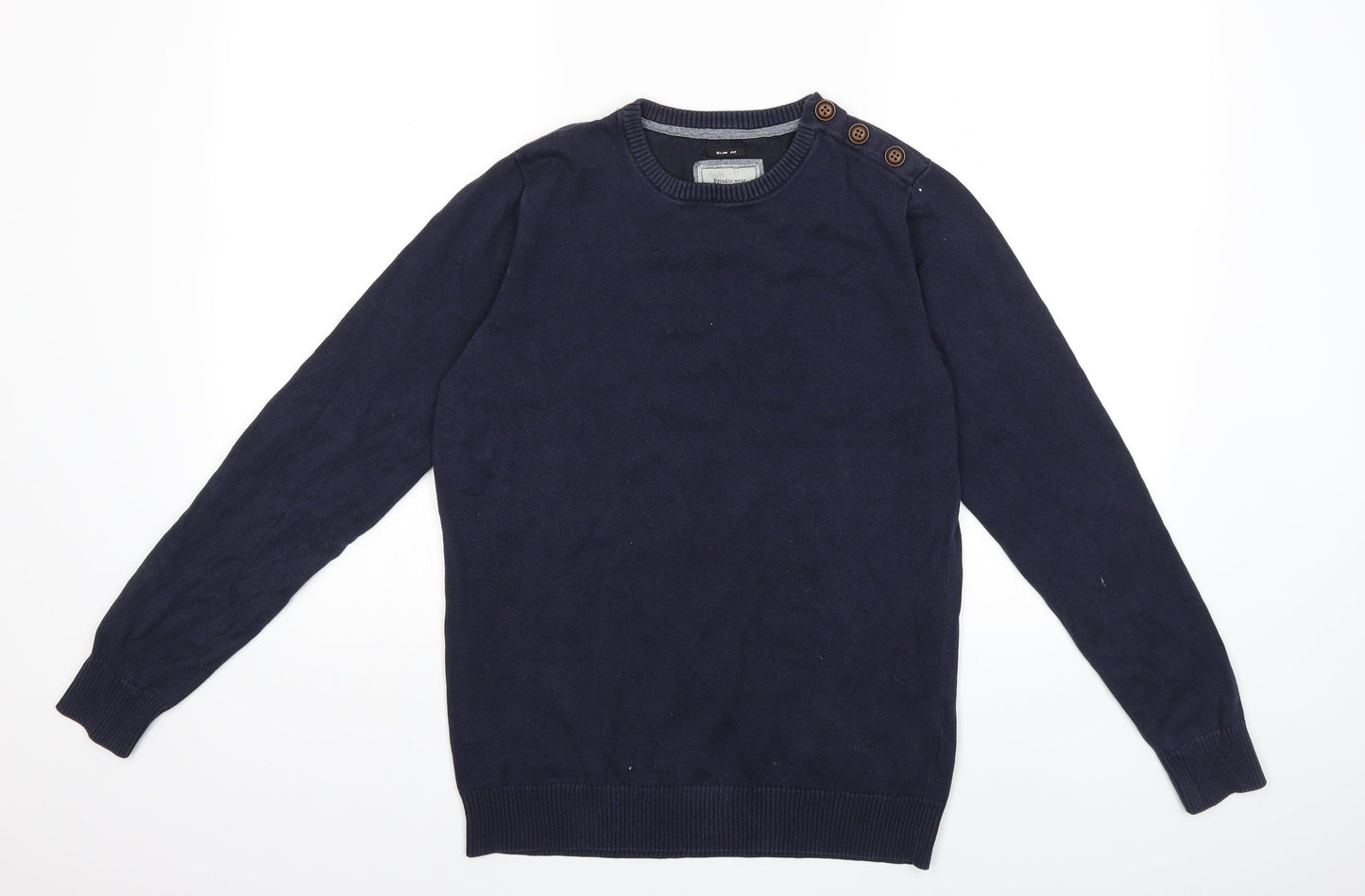 quaterback Mens Blue   Pullover Jumper Size S