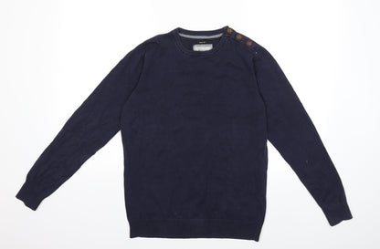 quaterback Mens Blue   Pullover Jumper Size S