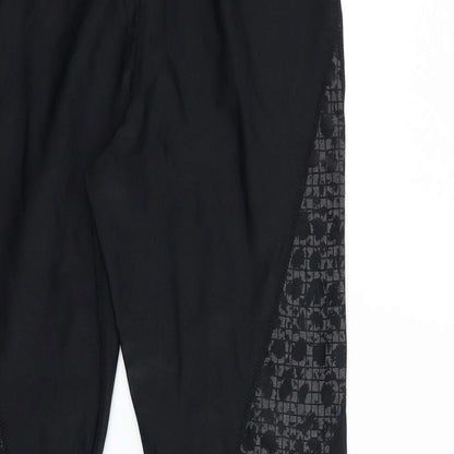 Womens UK Size L Preworn Regular Fit Snow Pants Black Trousers