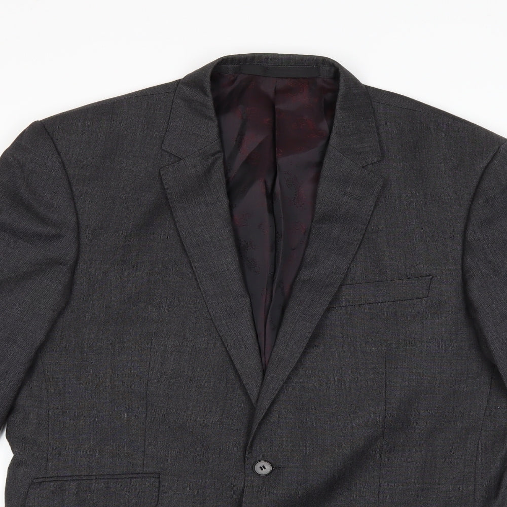 Mens UK Size 40 Marks and Spencer Regular Grey Suit Jacket