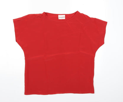 Womens UK Size 14 Richards Red Basic T-Shirt