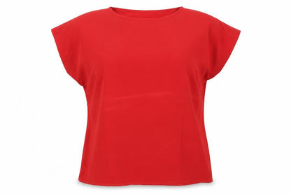 Womens UK Size 14 Richards Red Basic T-Shirt