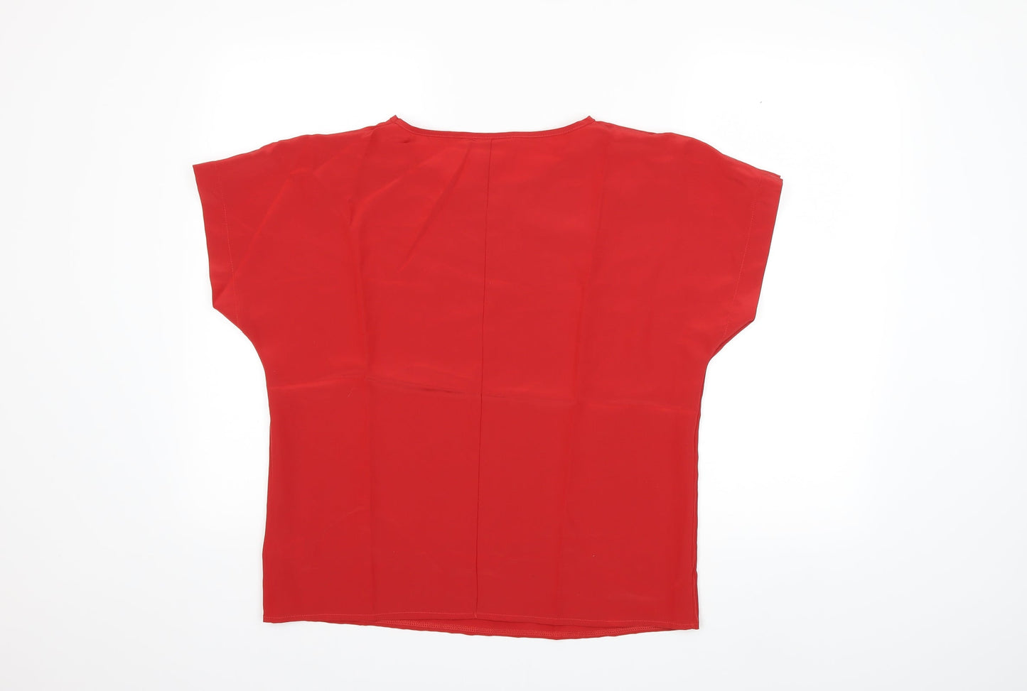Womens UK Size 14 Richards Red Basic T-Shirt