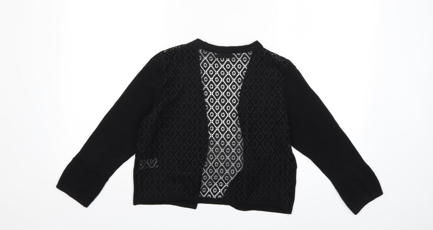 Per Una Womens Black  Knit Cardigan Jumper Size 10