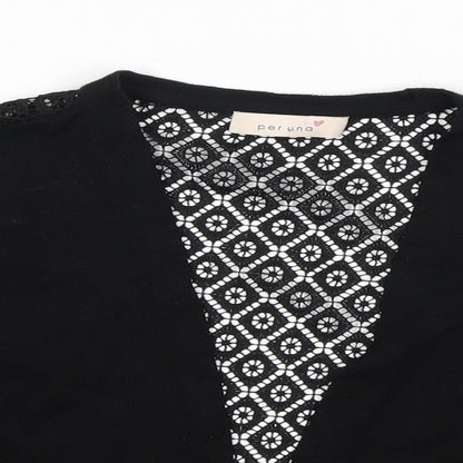 Per Una Womens Black  Knit Cardigan Jumper Size 10