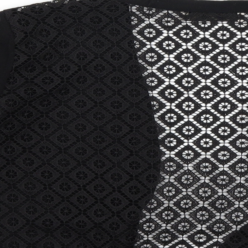 Per Una Womens Black  Knit Cardigan Jumper Size 10