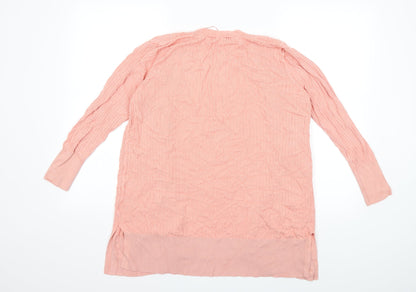 Oasis Womens Pink  Knit Cardigan Jumper Size L