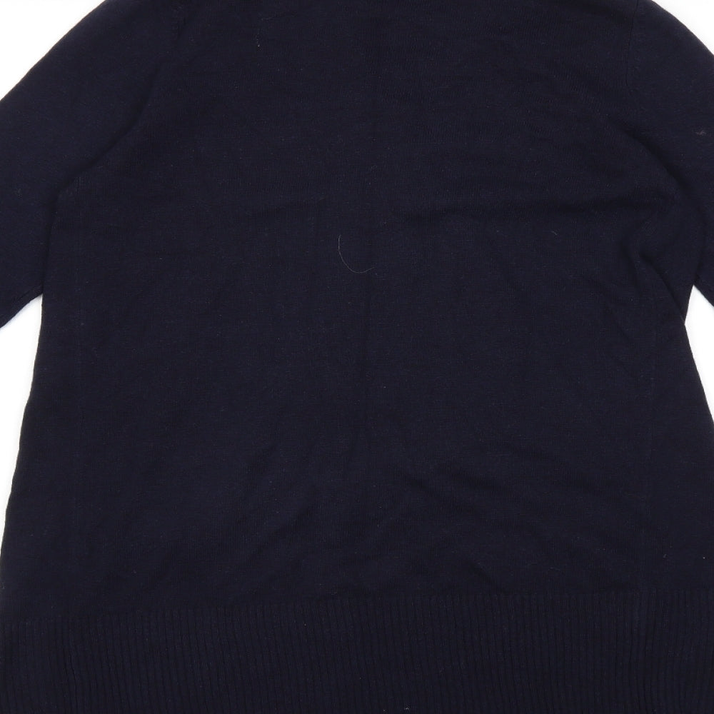 Monsoon Womens Blue  Knit Cardigan Jumper Size S