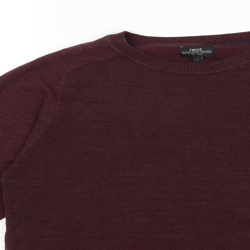 NEXT Mens Red  Knit Pullover Jumper Size S