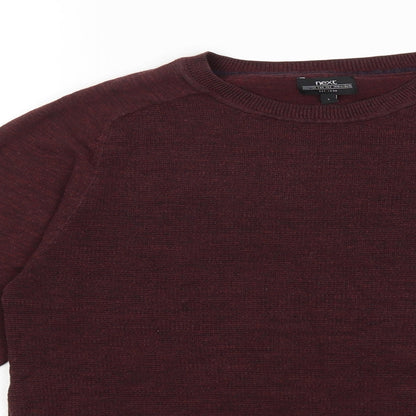 NEXT Mens Red  Knit Pullover Jumper Size S