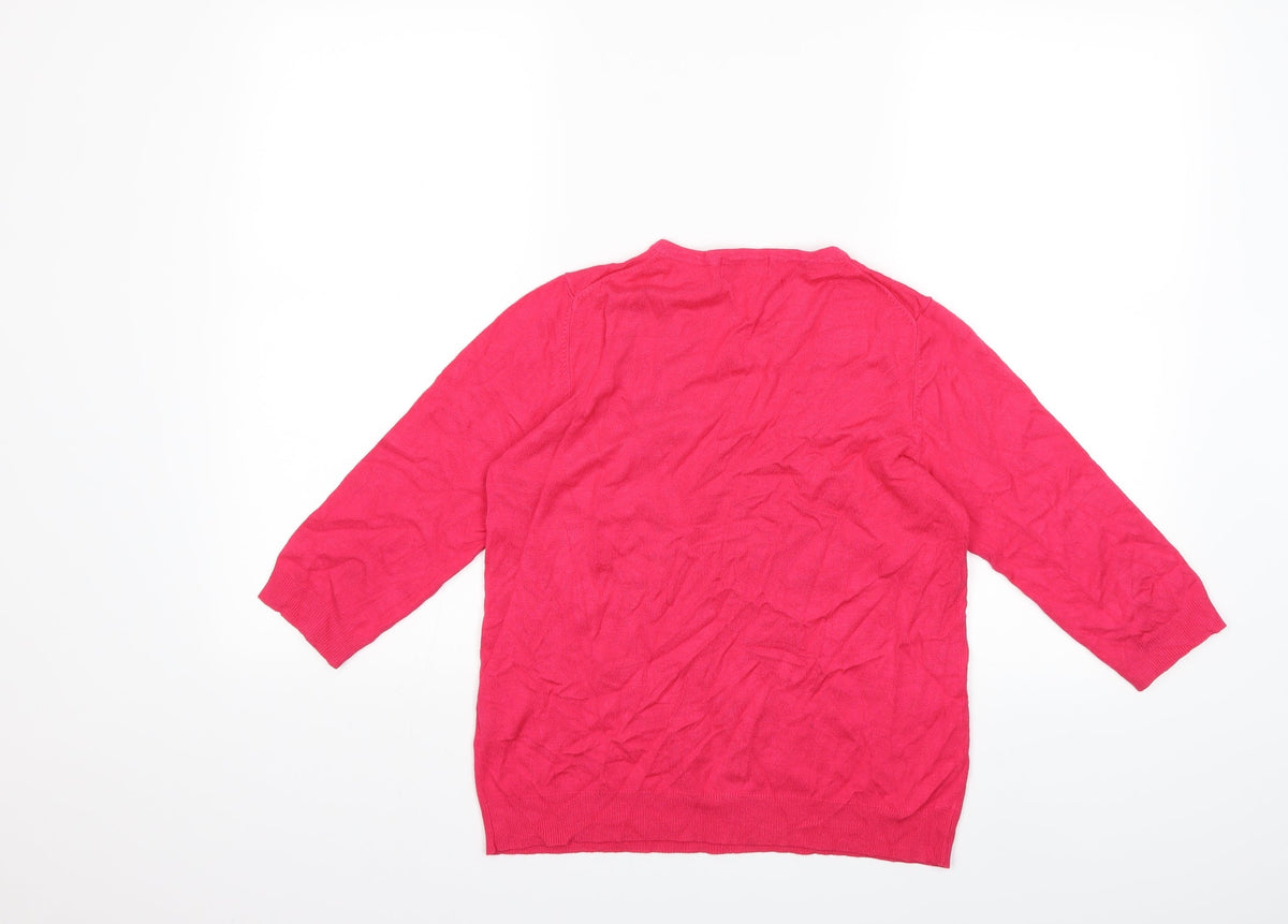 Marks & Spencer Womens Pink  Knit Pullover Jumper Size 12