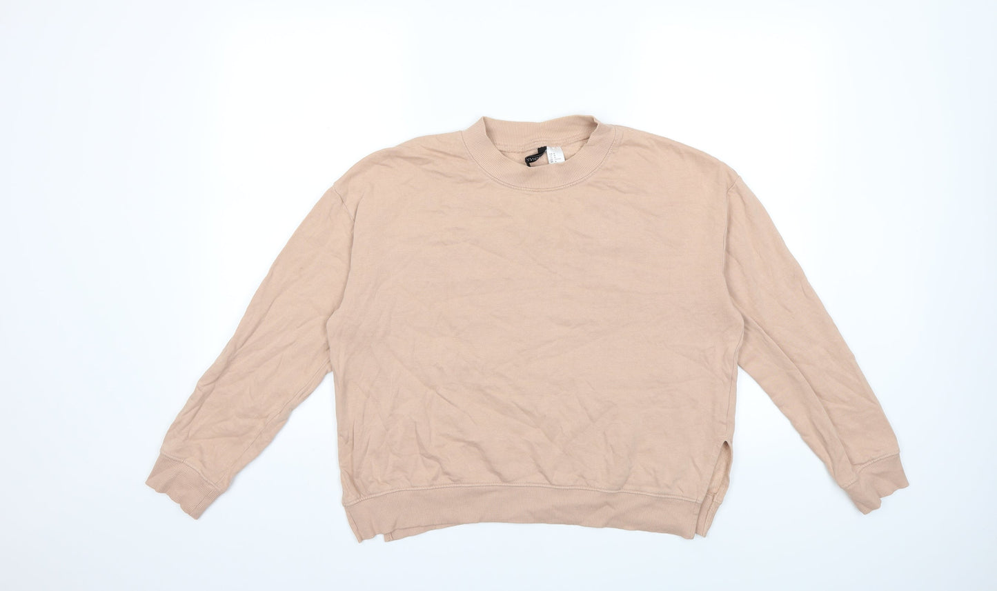 H&M Womens Beige   Pullover Sweatshirt Size M
