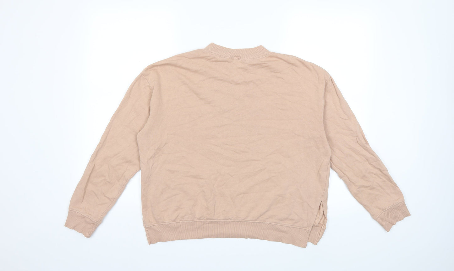 H&M Womens Beige   Pullover Sweatshirt Size M