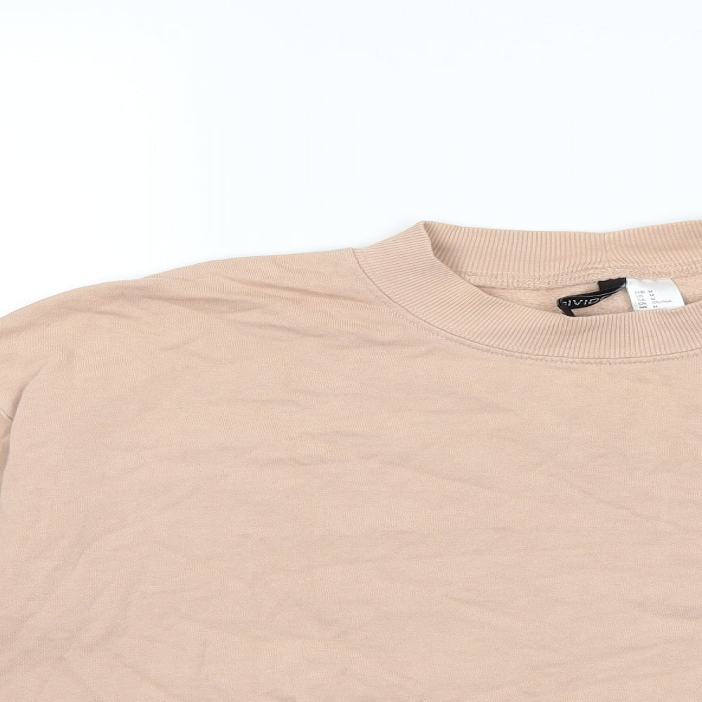 H&M Womens Beige   Pullover Sweatshirt Size M