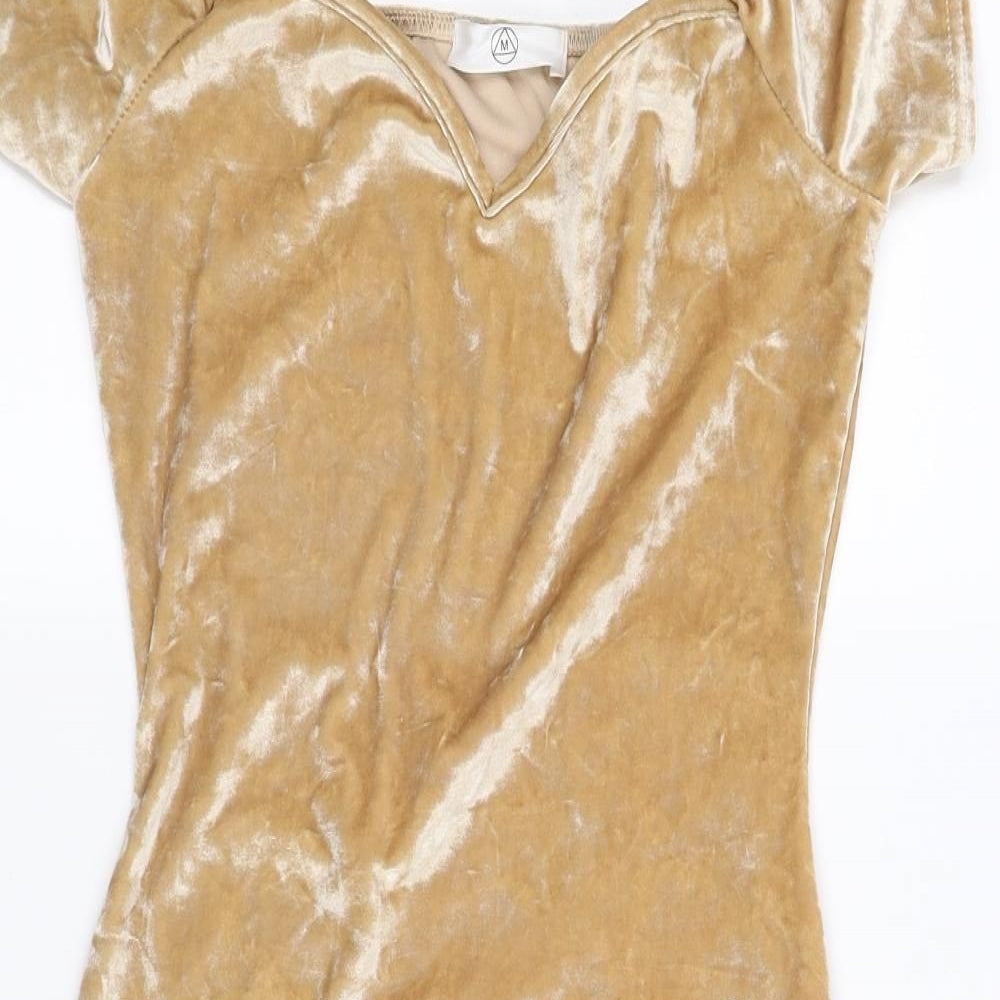 Missguided Womens Yellow   Fit & Flare  Size 8