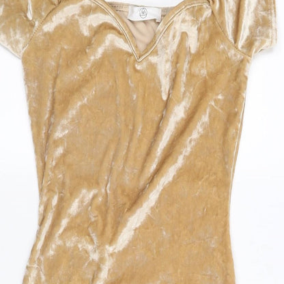 Missguided Womens Yellow   Fit & Flare  Size 8