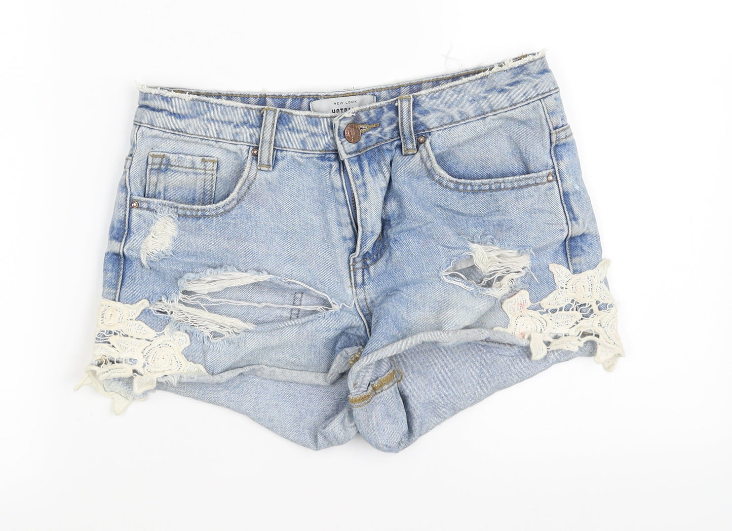 deniem co Womens Blue   Hot Pants Shorts Size 8