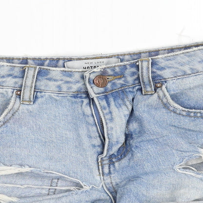 deniem co Womens Blue   Hot Pants Shorts Size 8