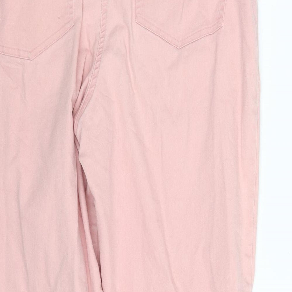 Viz A Viz Womens Pink   Skinny Jeans Size 12 L25 in