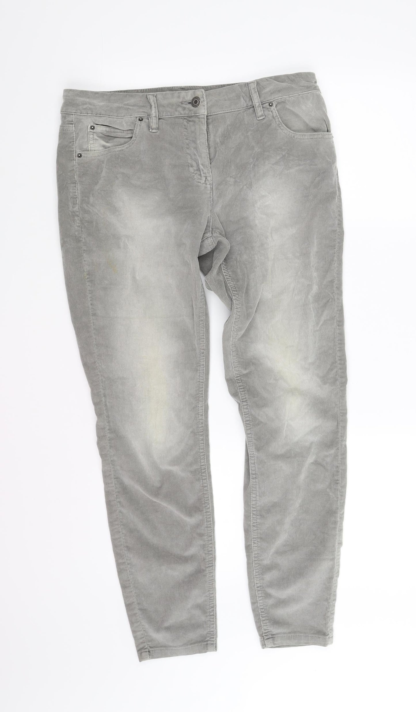 Womens UK Size 12 pre worn Regular Fit Straight Grey Jeans