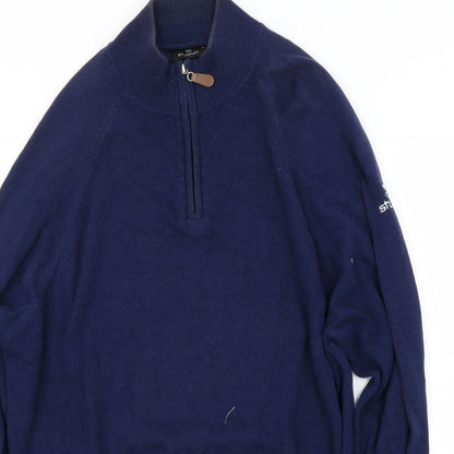 Stuburt Mens Blue   Henley Jumper Size M