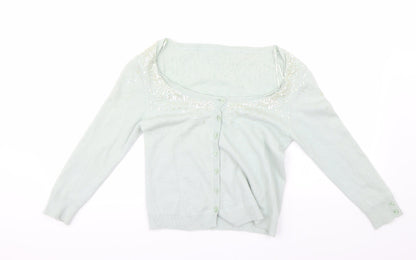 Preworn Womens Green   Cardigan Jumper Size 12