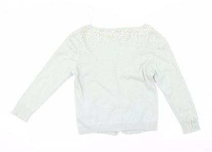 Preworn Womens Green   Cardigan Jumper Size 12