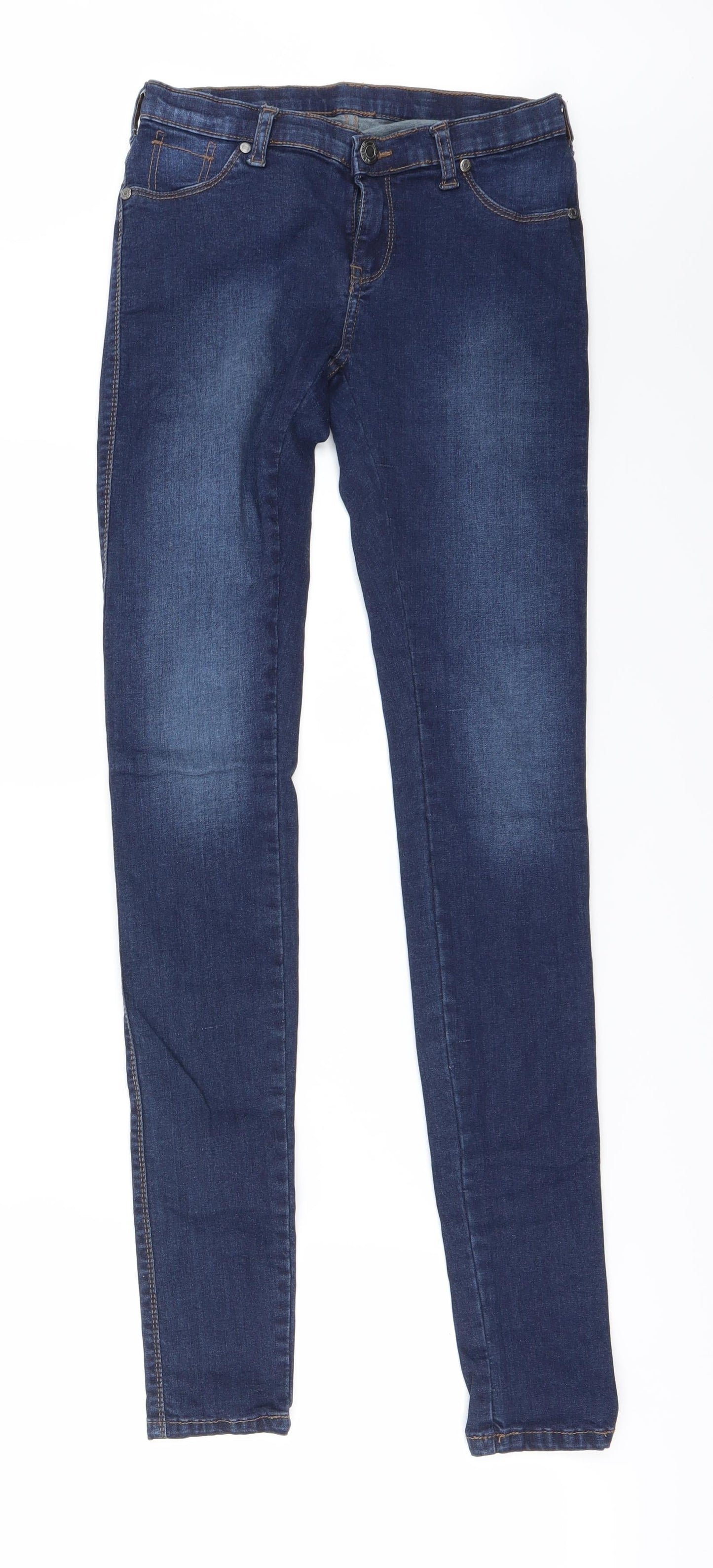 Womens UK Size 24 in Preworn Regular Fit Skinny Blue Jeans