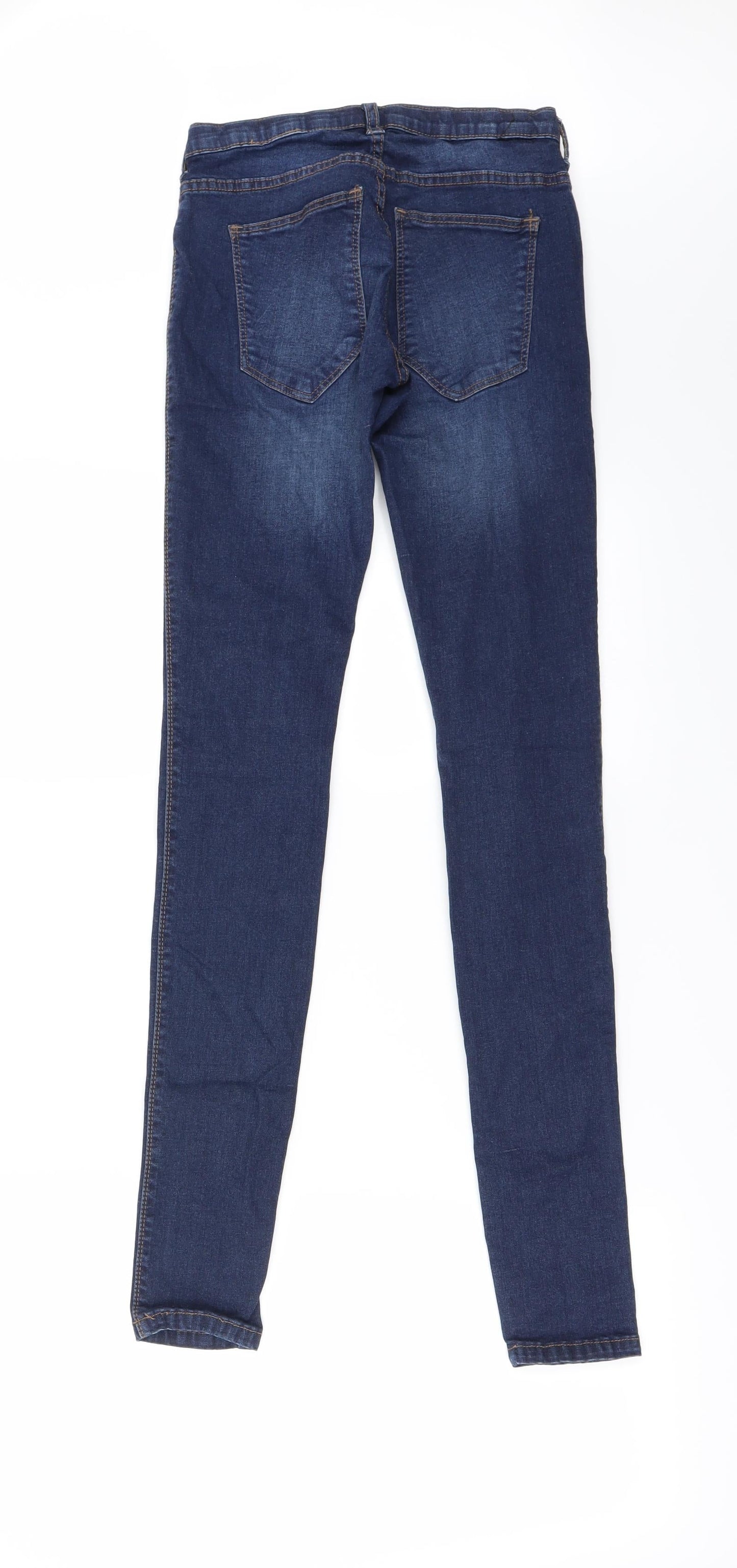 Womens UK Size 24 in Preworn Regular Fit Skinny Blue Jeans