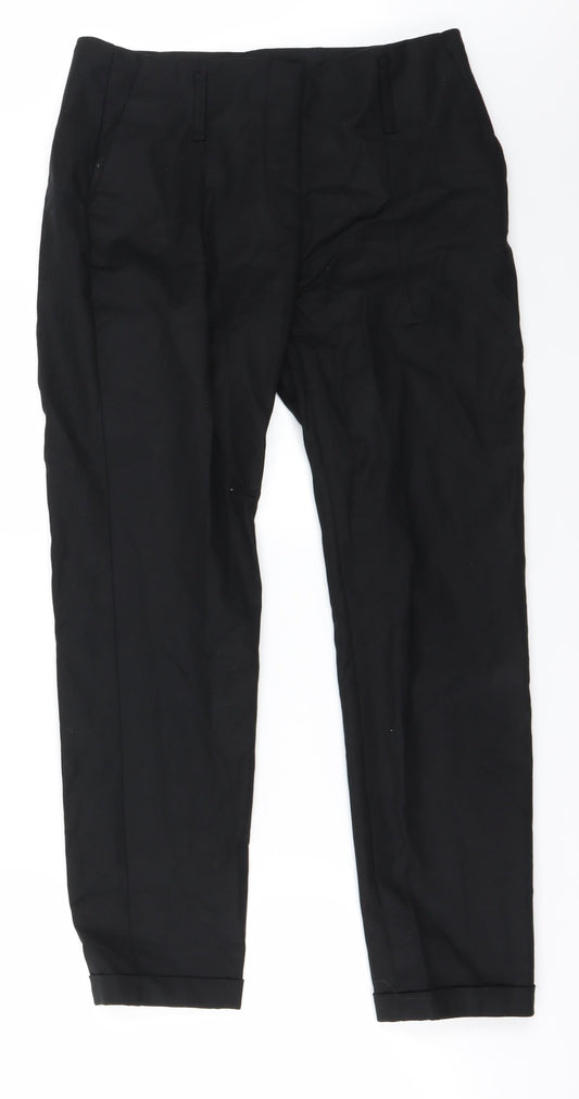 Womens UK Size 28 in Zara Regular Fit  Black Trousers